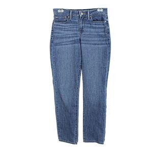 Levi Strauss Jean Slim Boot Cut Whiskering Mid Rise Blue Med Wash Women's  4M